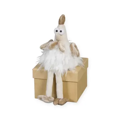 Gallina piumata h.13,5 crema