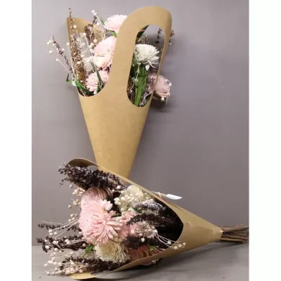 Bouquet zinnia e rose rosa baby