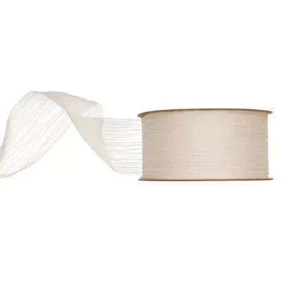 Nastro chiffon ribbon mm.50 m.20 crema