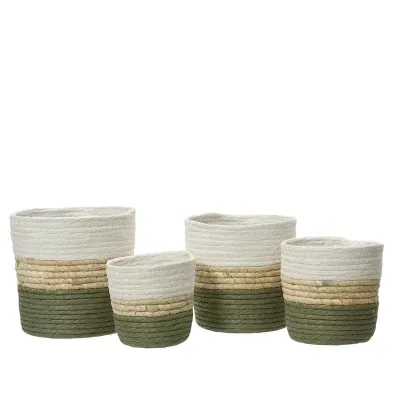 Cachepot paper rope d.18 verde (set 4)