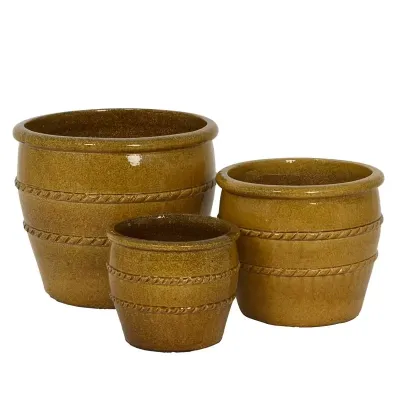 Vaso terracotta h.40 miele (set 3)