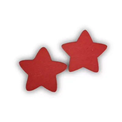 Stella legno cm.1,9 rosso (pz.400)