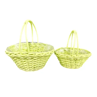 Cpp-cesto ovale 28x22 verde (set 2)