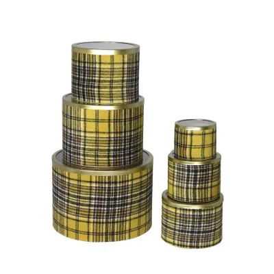 Scatola cart.vetro d.25 ocra (set 6)