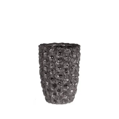 Dd-vaso dented d.15 h.20 grigio
