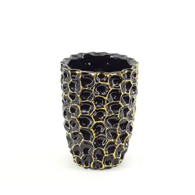 Dd-vaso dented d.15 h.20 nero
