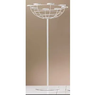 Candeliere 8 fiamme metallo bianco