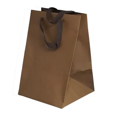 Shopper lusso 23x35 marrone (10pz)