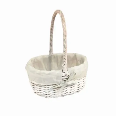 Cbb-cesto vimini stoffa 22x16 bianco