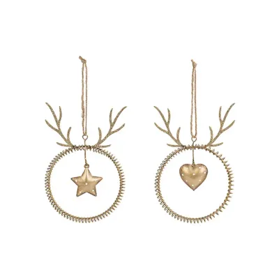 Cuore-stella h.17 oro