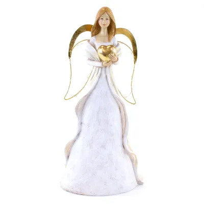 Angelo led h.37 bianco-oro