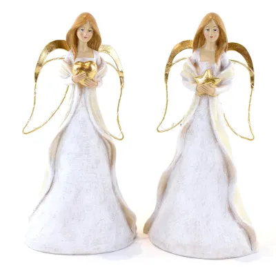 Angelo led h.37 bianco-oro