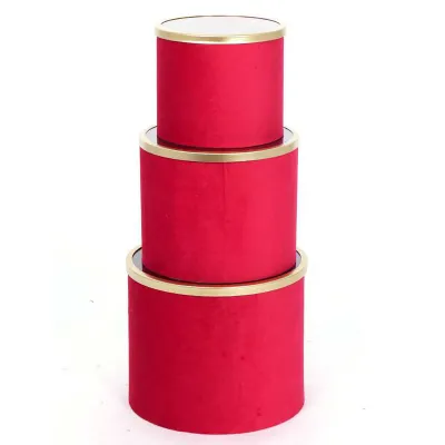 Scatola cart.vetro d.25 rosso (set 3)