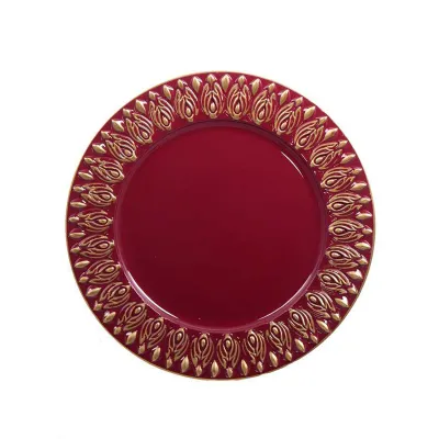 Piatto pvc d.36 bordeaux
