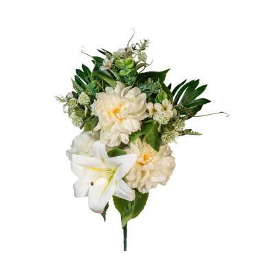 Lilium-peonia frontale cm. 50 bianco