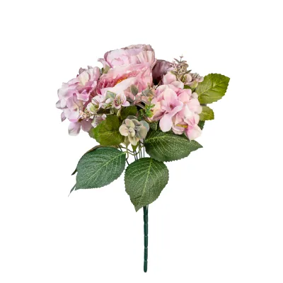 Peonia-ortensia mazzo cm.45 mauve