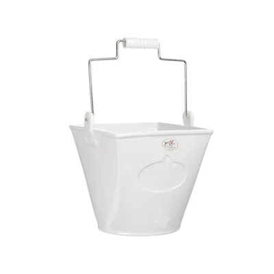 Secchiello quadro 14x14 bianco 