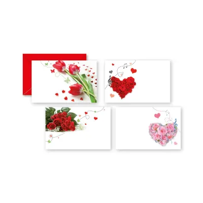 Biglietto + busta b 7x11 fiori ass (pz.100)