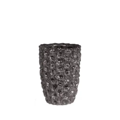 Dd-vaso dented d.15 h.20 grigio