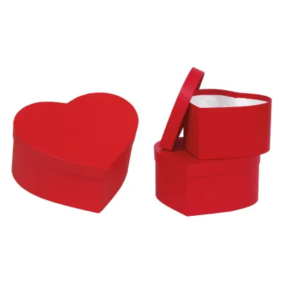 Scatola cuore cm.25 rosso (set 3)