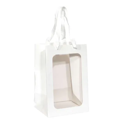 Shopper c.finestra 20x30 bianco (pz.10)
