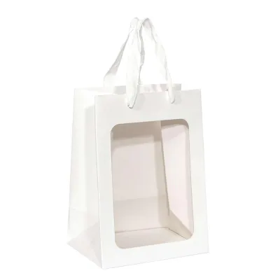 Shopper c.finestra 18x25 bianco (pz.10)