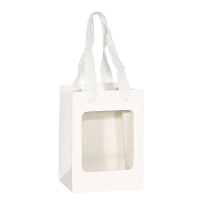 Shopper c.finestra 11x15 bianco (pz.10)