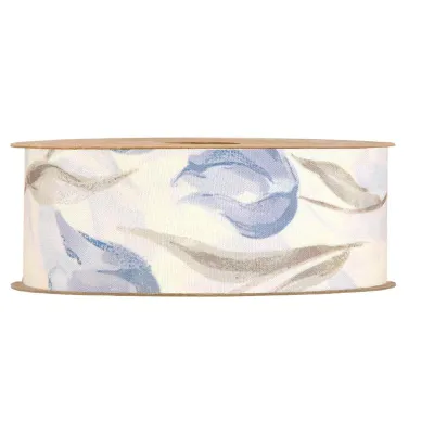 Nastro tulipani mm.40 m.15 blu