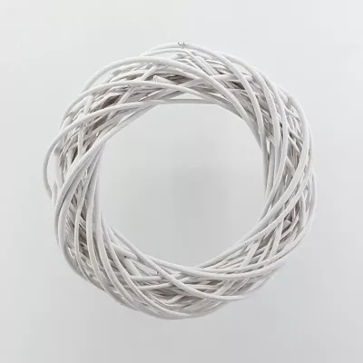Corona vimini d.45 bianco