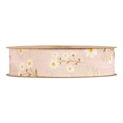 Nastro lt.daisies mm.25 m.100 rosa