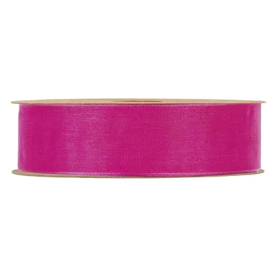 Nastro organza matt mm.25 m.20 fucsia