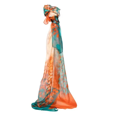 Foulard effetto seta 120x184 turchese