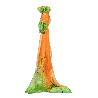 Foulard effetto seta 120x184 verde