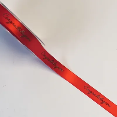 Nastro congratulazioni mm.25 m.20 rosso