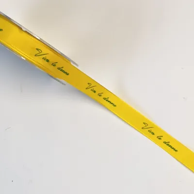 Nastro viva le donne mm.15 m.20 giallo