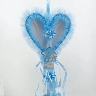 Fiocco 50 cuore azzurro