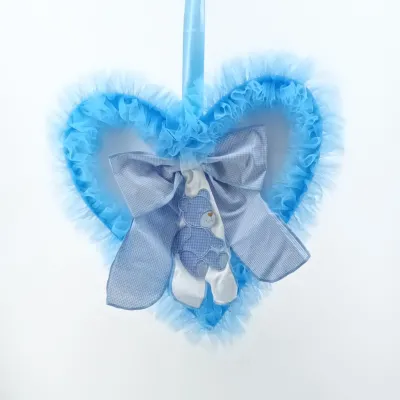 Fiocco 65 maxicuore azzurro