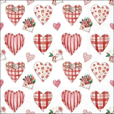 Tovagliolo carta 33×33 cuori (pz.20)