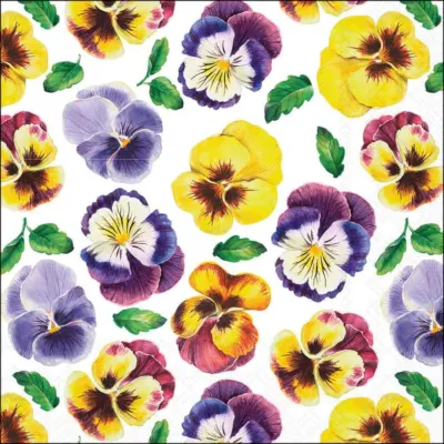 Tovagliolo carta 33×33 pansies (pz.20)