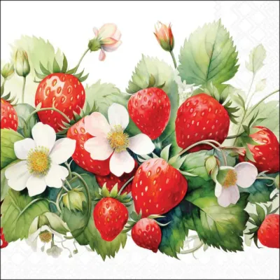 Tovagliolo carta 33×33 strawberries (pz.20)
