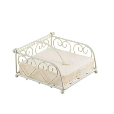 Portatovaglioli 25x25 cuori crema