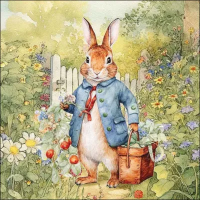Tovagliolo carta 33×33 rabbit (pz.20)