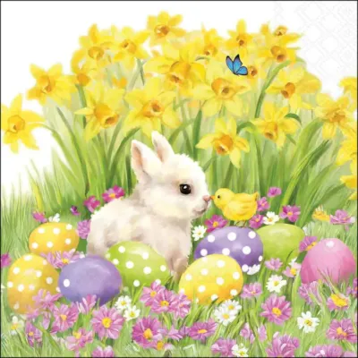 Tovagliolo carta 33×33 easter friends (pz.20)