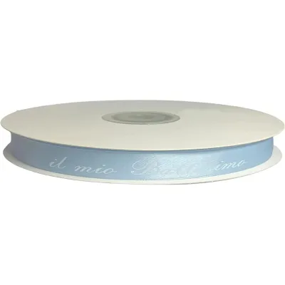 Nastro battesimo mm.10 m.50 azzurro