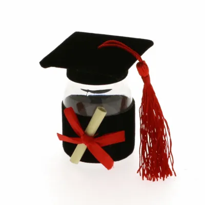 Barattolino laurea h.6,5 nero (pz.12)