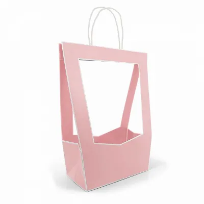 Portafiori carta 12x23 h.38 rosa