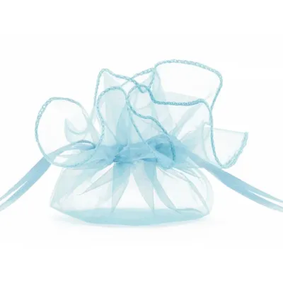 Disco organza 25x25 azzurro (pz.10)