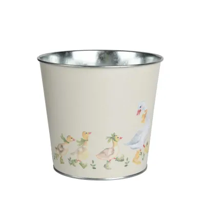 Cachepot metallo d.15 papere
