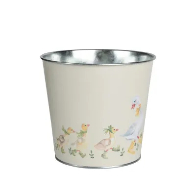 Cachepot metallo d.13 papere