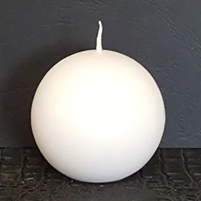 Candela sfera 060 bianco (pz 12)